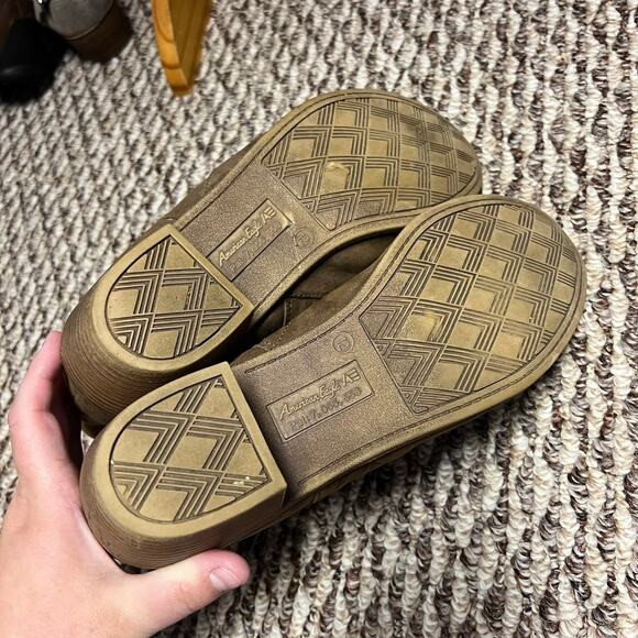 American Eagle Tan Faux Suede Ankle Booties Size 12 - Picture 6 of 8